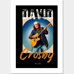 David Crosby vintage graphic design artwork Posters and Art